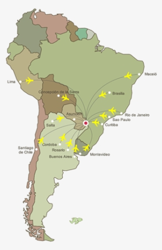 National Route 12 , National Route 7 (paraguay), National - Map Of South America #8079420