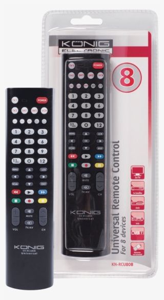 Universal Remote Control For 2 Devices König Kn-rcu80b - König Kn Rcu40b 4 1 Universal Remote #8081931