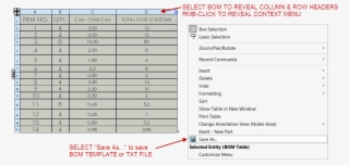 Save As A Solidworks Bom Template - Bill Of Materials Example Solidworks #8082281