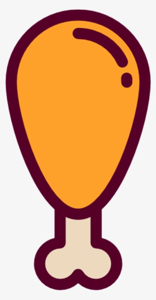 Interesting Aesthetic Food Friedchicken Emoji Sticker - Chicken Drumstick Vector Png #8084079