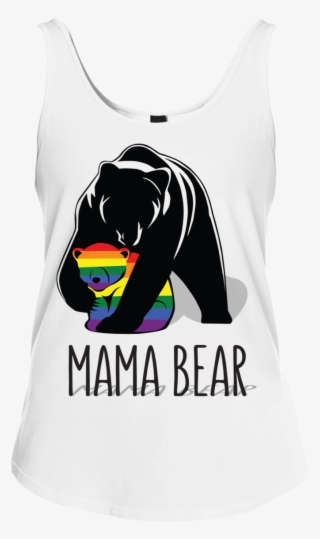 Mama Bear Lgbtq Threads Junior Fit Cotton Tank Top - Bear #8086178