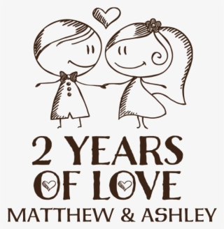 2nd Wedding Anniversary Personalized Pillow Case - 3rd Wedding Anniversary Png #8086439