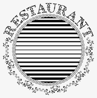 Restaurant Typography - Round Flower Png Border #8086688