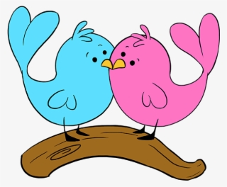 How To Draw Love Birds - Easy Love Bird Drawing #8089249