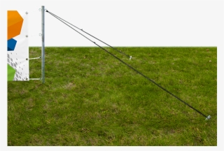 Ropes Stake Into Ground To Ensure Post Set Remains - Grass #8089524