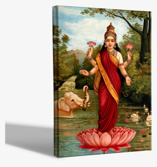 Lakshmi Painting By Raja Ravi Varma - Painting #8089639