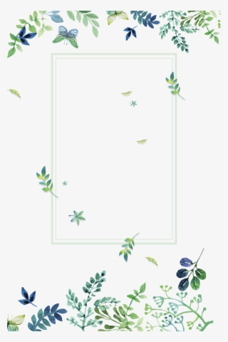 Texture Green Small Fresh Flowers Border Clipart - Watercolor Green Flowers Png #8091429