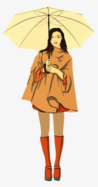 This Free Icons Png Design Of Woman With Umbrella #8091958