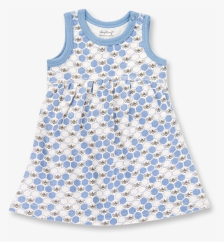 Cornflower Blue Bees Dress - Pattern #8093487