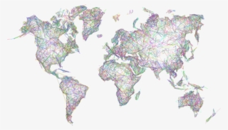 Abstract World Map Png Transparent Picture - World Map Abstract Png #8096489