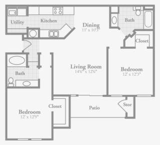 Crowne On 10th - 3 Bedroom Apartment Floor Plans #8097373