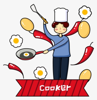 Chef Cooking Eggs Omelet Png And Vector Image - Cooking #8097445