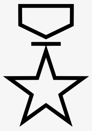 Award Honor Medal Comments - Black And White Star Vector #8099943