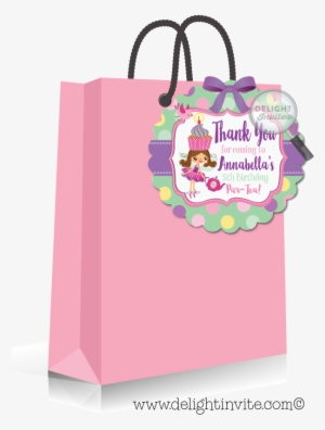 Fairy Tea Party Favor Tags - 40th Birthday Black Thank You Tag #810054