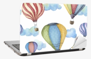 Watercolor Pattern With Cartoon Hot Air Balloon - Hot Air Balloons Watercolor #810999