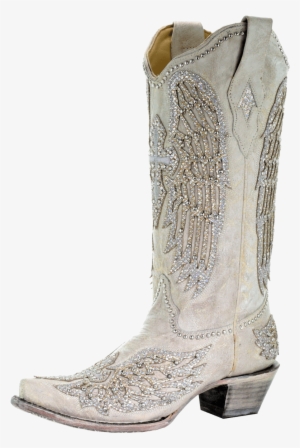 Corral Winged Cross Boots White #811201