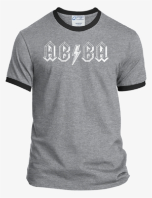 Abba Lightning Bolt Men's Ringer Tee - Smart T Shirt Design #811676