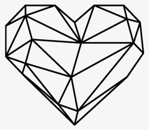Sticker Origami Cur Design Ambiance Sticker Rv A064 - Cheap Wall Decoration Geometric Heart Shape Waterproof #811724