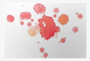 Abstract Watercolor Aquarelle Hand Drawn Red Drop Splatter - Mancha De Acuarela Roja #811940