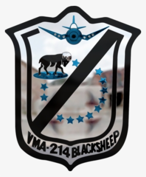 Chrome Vma 214 Black Seep Squadron Logo Psd - Black Sheep Squadron #812116