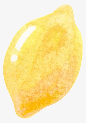 Watercolor Hand-painted Realistic Lemon Side Transparent - Potato Chip #813093