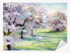 Blooming Apple Trees Oversized Gallery Wrapped Canvas #813330