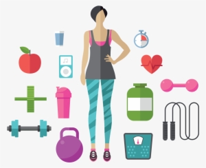 Vector Freeuse Download Healthy Diet Lifestyle B Citrine - Estilo De Vida Png #813379