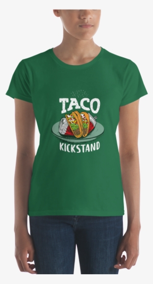 Taco Kickstand Mockup Front Womens Kelly-green - Shirt #814123