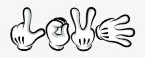 “ Mickey Hands “love” ” - Cool Mickey Mouse Hand #814125