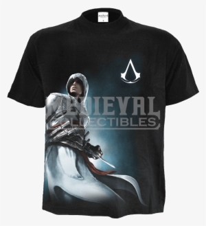 Assassins Creed Altair Side Print T-shirt - Altair Assassin's Creed Halloween Outfits #814240