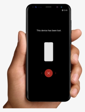 An Image Of A Left Hand Holding A Galaxy S8 Midnight - Samsung S8+ Lost Phone Lock #814595