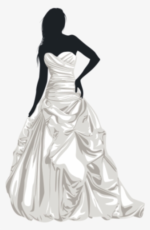 Bride Silhouette Clip Art Pinterest - Bridal Dress Png #814736