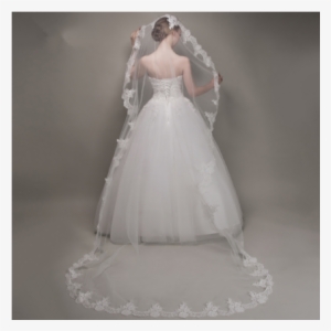 Classic Embroidery Lace Soft Tulle Cathedral Length - Veil #814871