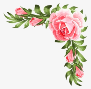 16121054 16121035 Rose Corner Decoration Png Clip Artc - Floribunda ...