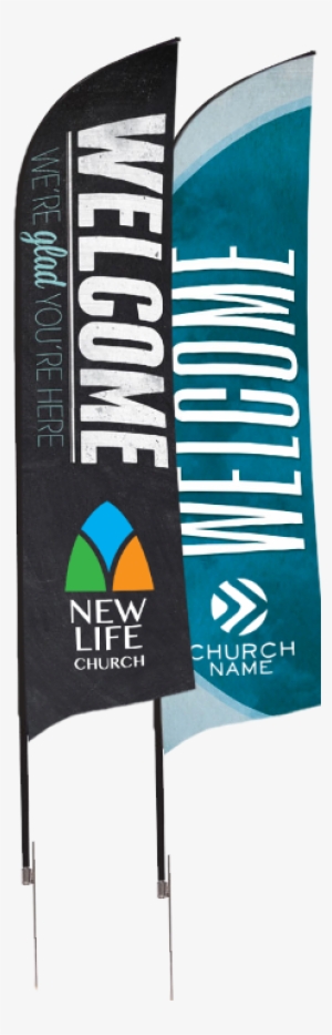 Designed To Have Eye-catching Motion In The Smallest - Slate Welcome (31 Inch X 79 Inch) Rollup Banner #815429