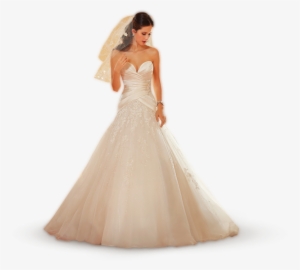 Bride - Dropped Waist Ball Gowns Wedding Dresses #815433