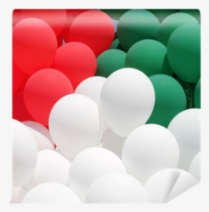 Colors Of Italy, Red, Green And White Balloons Wall - Balloon #815517