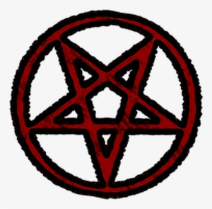 Red Inverted Pentagram Occult Necklace #815544