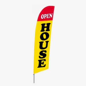 Bowflag Stock Design Open House Flag Banner - Vispronet Open House Feather Flag Kit - 13ft Swooper #815773