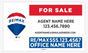 Remax For Sale Office Promient Ga Yard Sign 18tx30w - Remax Yard Sign #817397