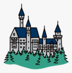 Clip Art Black And White Library Princess At Getdrawings - Neuschwanstein Castle Clipart #817593