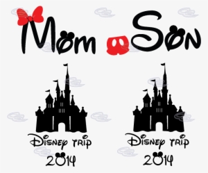 Disney Castle Silhouette Transparent - Sweatshirt For Mom And Son #817624