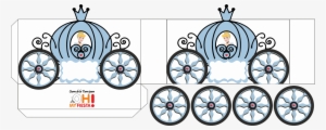 Cinderella Carriage Shaped Free Printable Box - Carroza De La Cenicienta Para Colorear #817704
