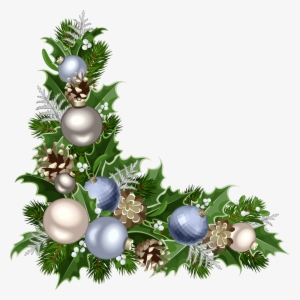 Christmas Deco Corner With Decorations Png Picture - Christmas Corner Border Png #817778
