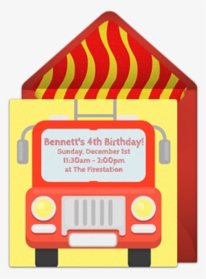 Customizable, Free Firetruck Online Invitations - Bombeiros Desenhos #818296