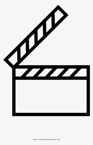 Clapperboard Coloring Page - Background Cinema #818328