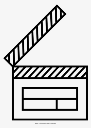 Clapper Board Coloring Page - Line Art #818393
