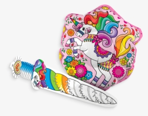 161 019 3d Colorables Unicorn Shield And Sword O1 V=1523750814 - The Party Darling | Party Supplies, Decorations And #818539