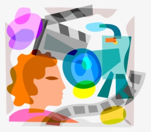 Vector Illustration Of Hollywood Cinematic Motion Picture - Graphic Design #818591