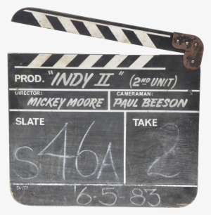 Clapboard From Indiana Jones And The Temple Of Doom - Indiana Jones Clapboard #818620